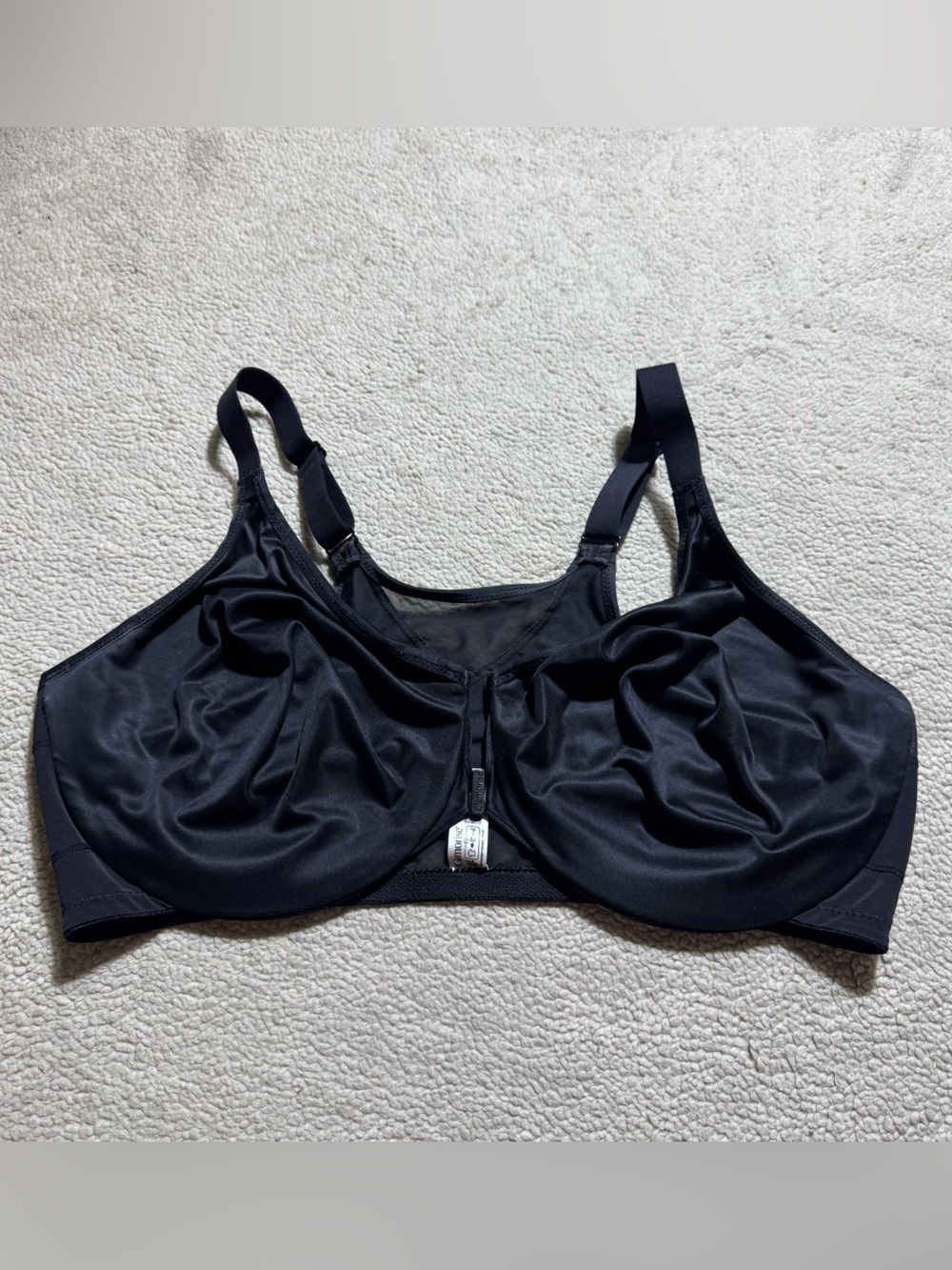 Glamorise Bra Womens 40G Black Middle Clasp Underwire Wired Adjustable Casual